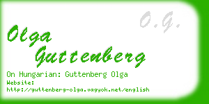 olga guttenberg business card